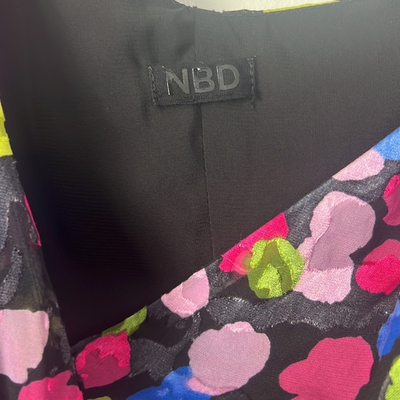 NBD Revolve Maxine Mini wrap Dress in Painted Dot - Picture 7 of 13